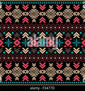 Tribal Vintage ethnischen Musterdesign. Vektor-Hintergrund. Stock Vektor