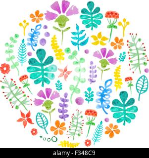 Aquarell-set Vektorelemente Stock Vektor