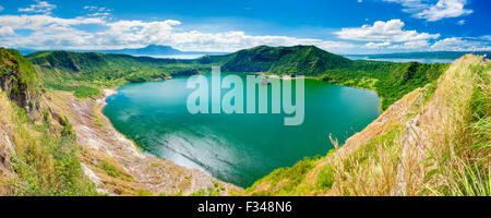 Crater Lake Taal Vulkan auf Taal Volcano Island, Philippinen Stockfoto