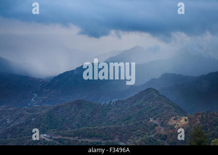 die Kaweah Tal, Sequoia Nationalpark, Kalifornien, USA Stockfoto