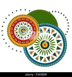 Die Zusammensetzung des hellen Kreis Dekoration einfache Formen. Vektor-Illustration. Stock Vektor