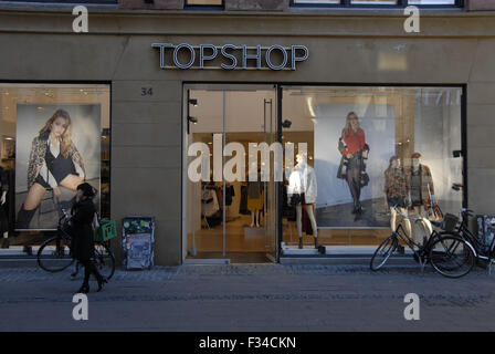 Kopenhagen/Dänemark/29. September 2015 Top Shop auf lebhafte in Kopenhagen (Foto von Francis Joseph Dean/Deanpictures) Stockfoto