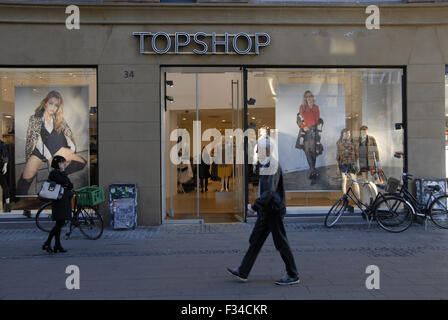 Kopenhagen/Dänemark/29. September 2015 Top Shop auf lebhafte in Kopenhagen (Foto von Francis Joseph Dean/Deanpictures) Stockfoto