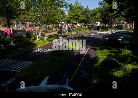 Billund Flughafen Modell im Legoland Billund. Dänemark Stockfoto