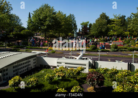 Billund Flughafen Modell im Legoland Billund. Dänemark Stockfoto