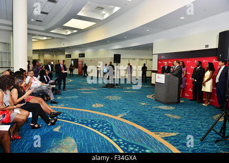 National Urban League Pressekonferenz Mitwirkende: National Urban League Präsident & CEO Marc H. Morial wo: Fort Lauderdale, Florida, Vereinigte Staaten, wann: 29. Juli 2015 Stockfoto