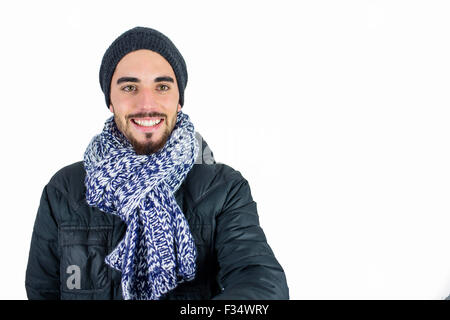 Nahaufnahme eines bärtigen Mannes Stockfoto