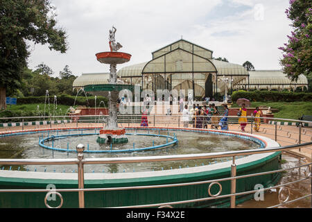 Glas Haus, Lalbagh Botanical Garden, Bangalore, Karnataka, Indien Stockfoto