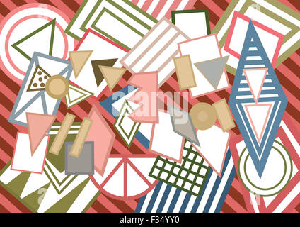 Abstrakte geometrische Formen Hintergrund Stockfoto