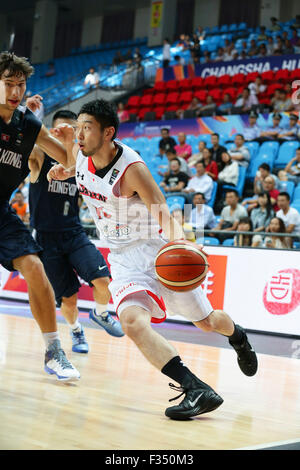 Changsha, China. 29. Sep, 2015. Keijuro Matsui (JPN) Basketball: FIBA Asia Championship 2015 für Männer Gruppe E match zwischen Japan 89-62-Hongkong am Changsha soziale Arbeit College-Gymnasium in Changsha, China. © Yoshio Kato/AFLO/Alamy Live-Nachrichten Stockfoto