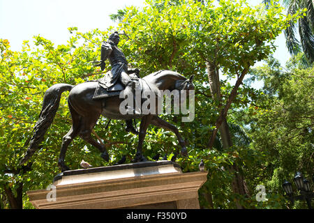CARTAGENA - 13. SEPTEMBER: Statue von Simon Bolivar auf 13. September 2015 in Cartagena, Kolumbien. Cartagena ist der 5. lar Stockfoto