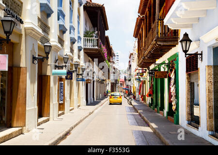 CARTAGENA - 13. SEPTEMBER: Die schöne Altstadt am 13. September 2015 in Cartagena, Kolumbien. Cartagena ist die 5. larg Stockfoto