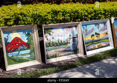 Fort Ft. Pierce Florida, Marina Square, Gazebo Park, Farmers Market, Stände, Stände, Shopping Shopper Shopper Shop Geschäfte Markt Märkte Marktplatz kaufen Stockfoto