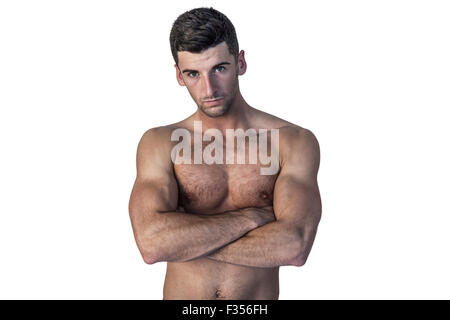 Porträt eines Mannes mit verschränkten Armen Stockfoto