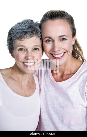 Close-up Portrait von fröhlichen Mutter und Tochter Stockfoto