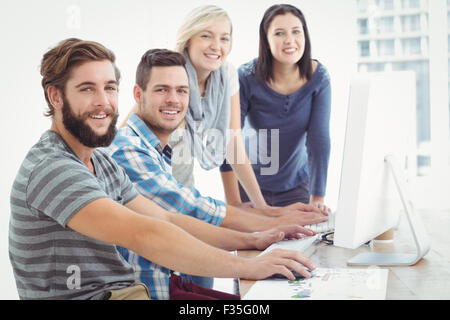 Porträt von glücklich Business-team Stockfoto