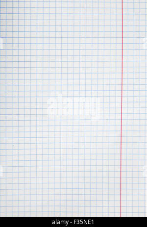 Blatt der Schrott aus notebook Stockfoto