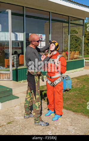 Fallschirmspringer - 2014. Vor dem Start. Stockfoto