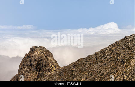 Gipfeln der Berge über den Wolken, Türkei Stockfoto