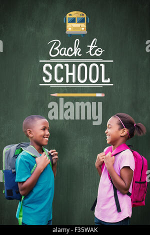 Zusammengesetztes Bild des Lächelns Schüler Stockfoto