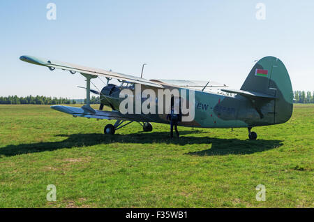 Fallschirmspringer - 2014. Vor dem Start. Stockfoto