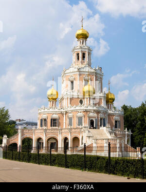 Moskau, Kirche der Fürbitte der Hl. Maria (Schutz der Jungfrau) in der Region Fili. Stockfoto