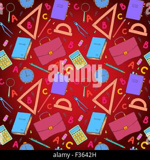 Handgezeichnete Schule Symbole Stock Vektor