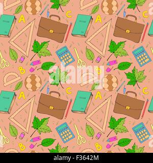 Handgezeichnete Schule Symbole Stock Vektor