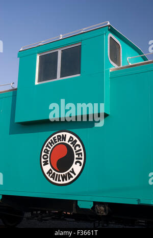 Northern Pacific Railway Caboose, Railroad Depot Museum, Ritzville, Washington Stockfoto