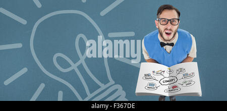 Zusammengesetztes Bild der Konzept-Flussdiagramm Stockfoto