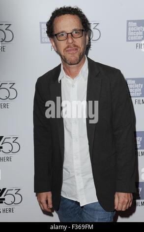 New York, NY, USA. 29. Sep, 2015. Ethan Coen im Ankunftsbereich für 53. New York Film Festival: O Bruder, wo bist du Screening, Alice Tully Hall im Lincoln Center, New York, NY 29. September 2015. © Kristin Callahan/Everett Collection/Alamy Live-Nachrichten Stockfoto