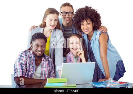 Zusammengesetztes Bild der Mode-Studenten arbeiten im team Stockfoto