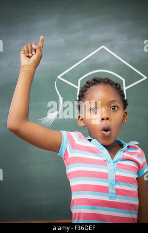 Zusammengesetztes Bild der Graduierung Hut Vektor Stockfoto