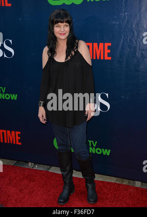 LOS ANGELES, CA - 10. August 2015: Pauley Perrette bei der CBS - Showtime & CW TCA Sommerfest im Pacific Design Center, West Hollywood. Stockfoto