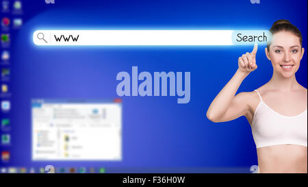 Blaue Fullscreen desktop Stockfoto