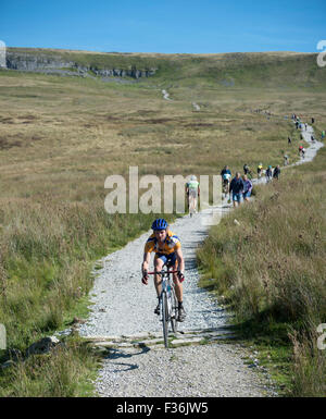 Drei Zinnen Cyclocross 2015, Yorkshire Dales, UK. Stockfoto