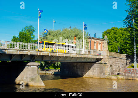 Sprechers, Aura-Brücke, Turku, Finnland Stockfoto