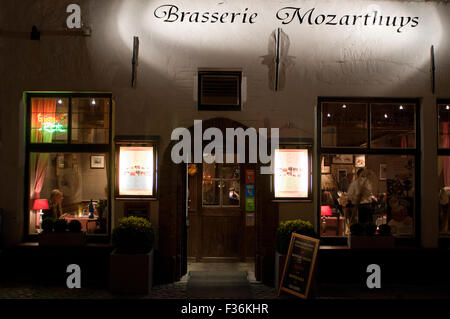 Brasserie Mozarthuys. Diese kleinen Brasserie direkt an der Burg war, wo wir hatten eine ziemlich gute flämische Rindergulasch (und die Verpflichtung Stockfoto