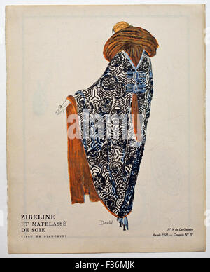 Abend-Umhänge aus der Gazette du Bon Ton 1921-1922 veröffentlicht von Lucien Vogel Französisch Paris (Royal zwanziger Jahre) Stockfoto