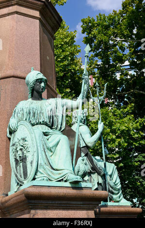 Istvan Szechenyi-Denkmal am Roosevelt-Platz in Budapest, Ungarn. Stockfoto