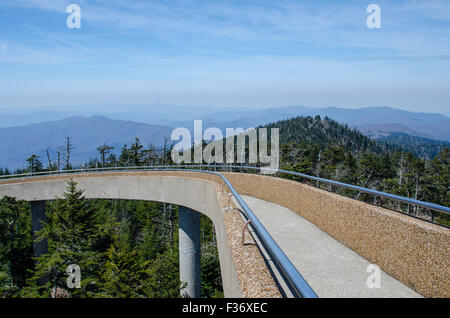 Clingman der Kuppel Aussichtsturm in der Great Smoky Mountains National Park Stockfoto