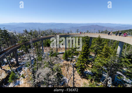 Clingman der Kuppel Aussichtsturm in der Great Smoky Mountains National Park Stockfoto