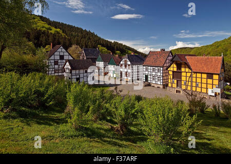 Fachwerkhäuser im Open Air Museum, Hagen, Ruhr district, North Rhine-Westphalia, Deutschland Stockfoto