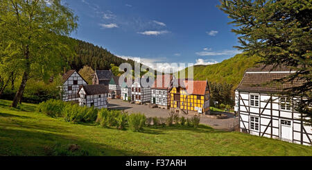 Fachwerkhäuser im Open Air Museum, Hagen, Ruhr district, North Rhine-Westphalia, Deutschland Stockfoto