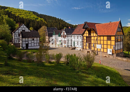 Fachwerkhäuser im Open Air Museum, Hagen, Ruhr district, North Rhine-Westphalia, Deutschland Stockfoto