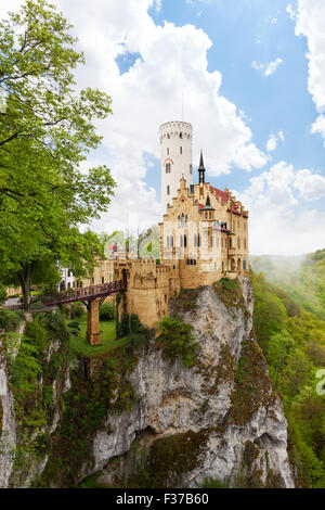 Schloss Lichtenstein Burg auf der Klippe Deutschland Stockfoto