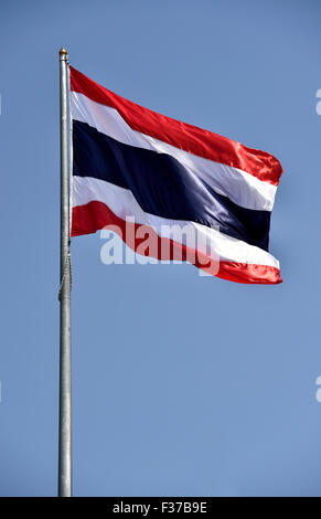 Thailändische Flagge im Wind, Thailand Stockfoto