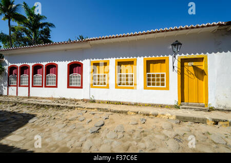 geschmückten Häuser in Paraty in Brasilien Stockfoto