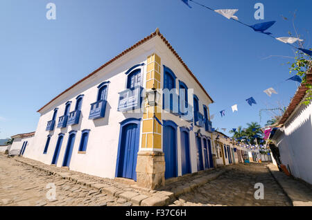 geschmückten Häuser in Paraty in Brasilien Stockfoto