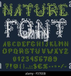 Eco-Schriftart Stock Vektor